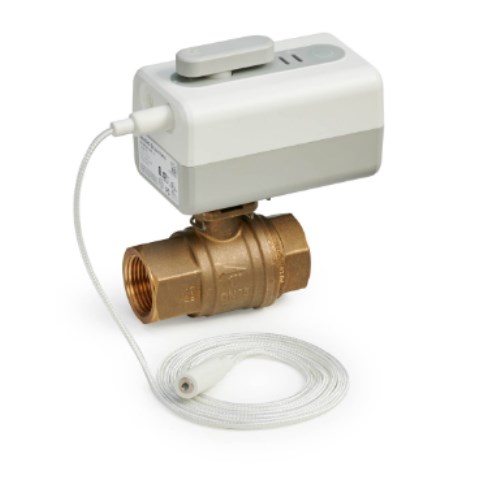 image of a vws02y-1 wifi actuator with 1/2 in npt ball valve